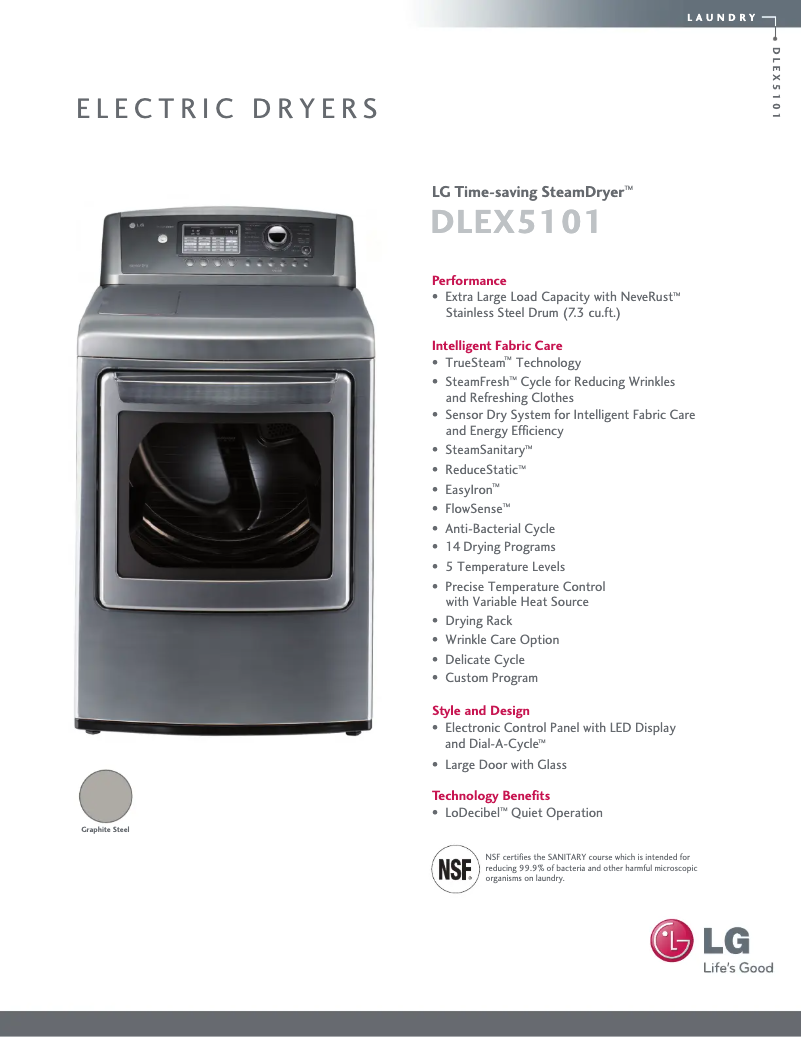 Página nº 1 - Ficha técnica LG DLEX5101V