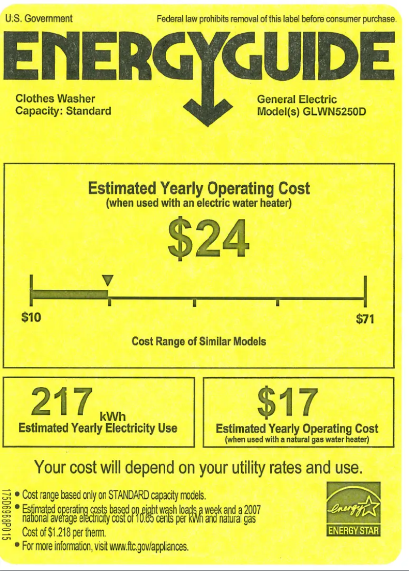 Imagen de la primera página del manual del dispositivo GLWN5250DWW