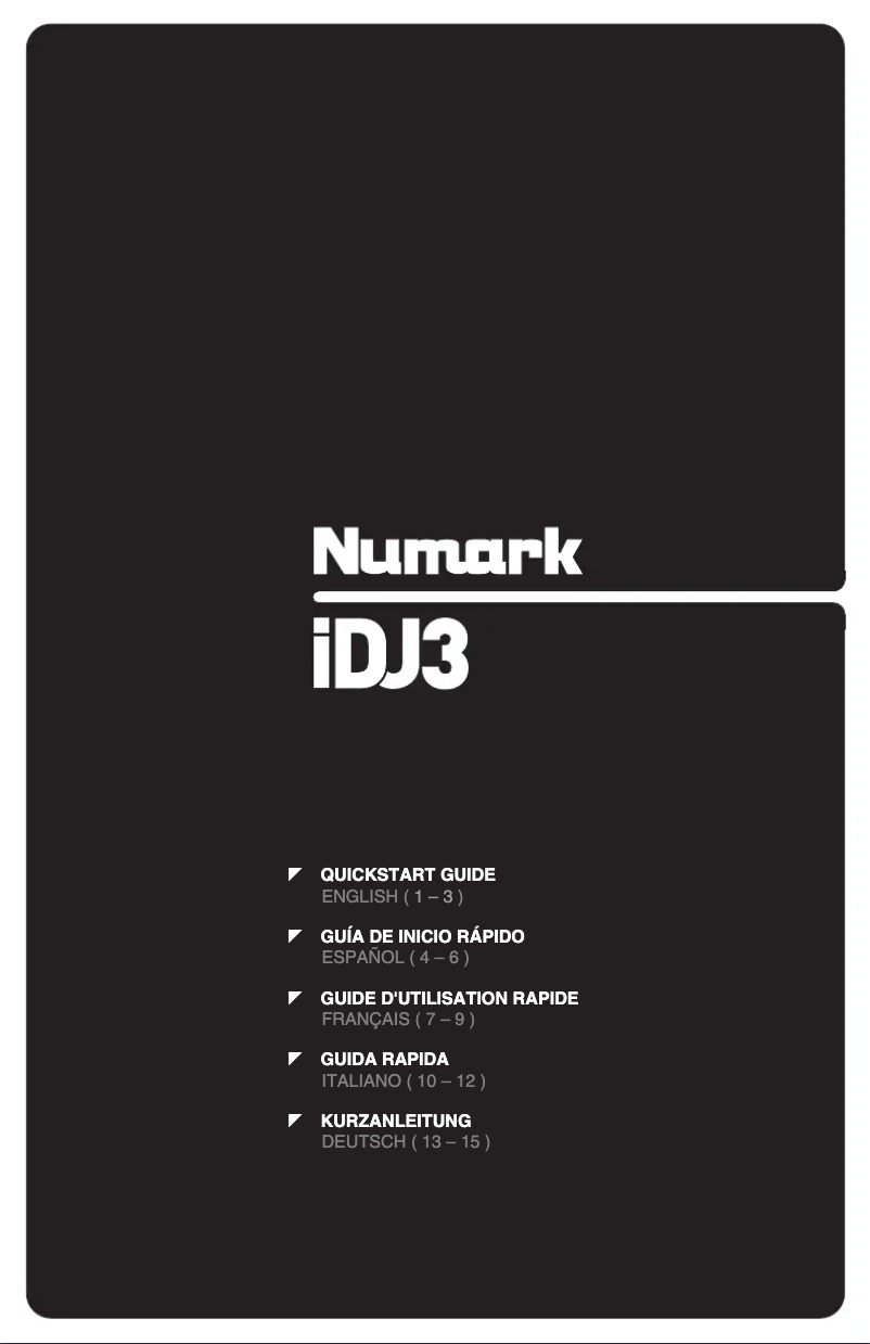 Página nº 1 - Manual de usuario Numark IDJ3