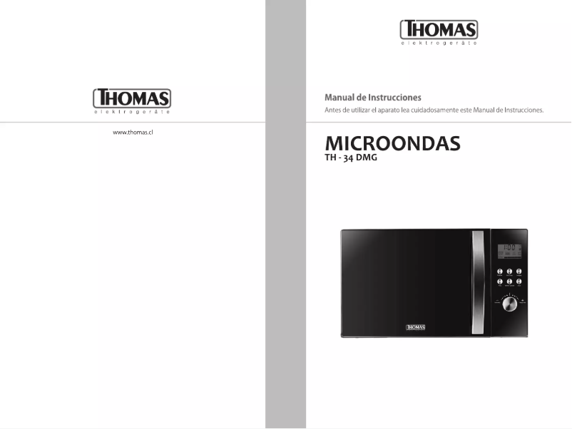 Imagen de la primera página del manual del dispositivo TH-34DMG