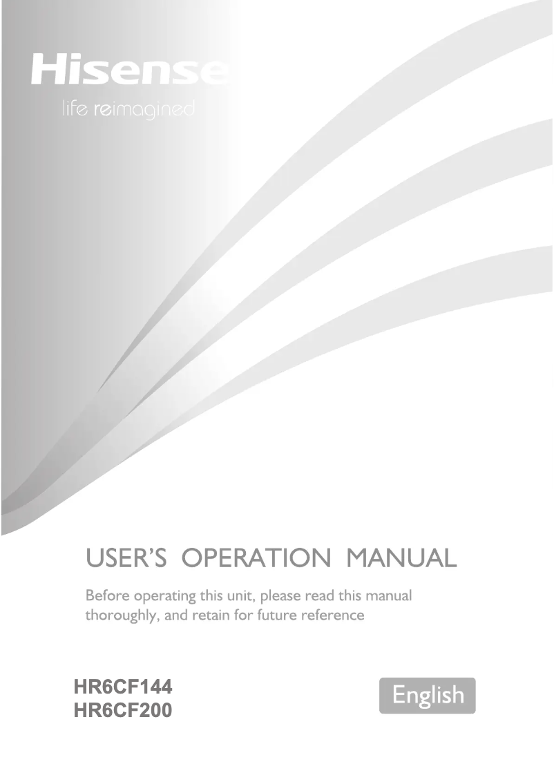 Página 1 del manual Manual de usuario Hisense HRCF144