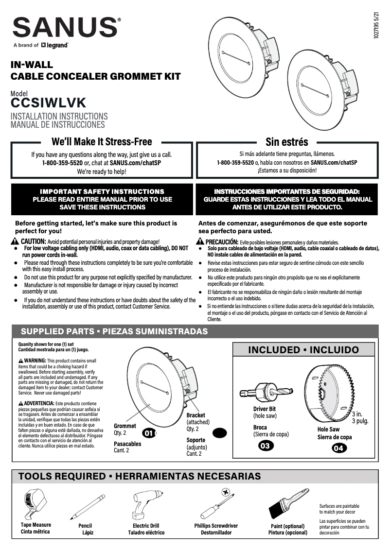 Imagen de la primera página del manual del dispositivo CCSIWLVK