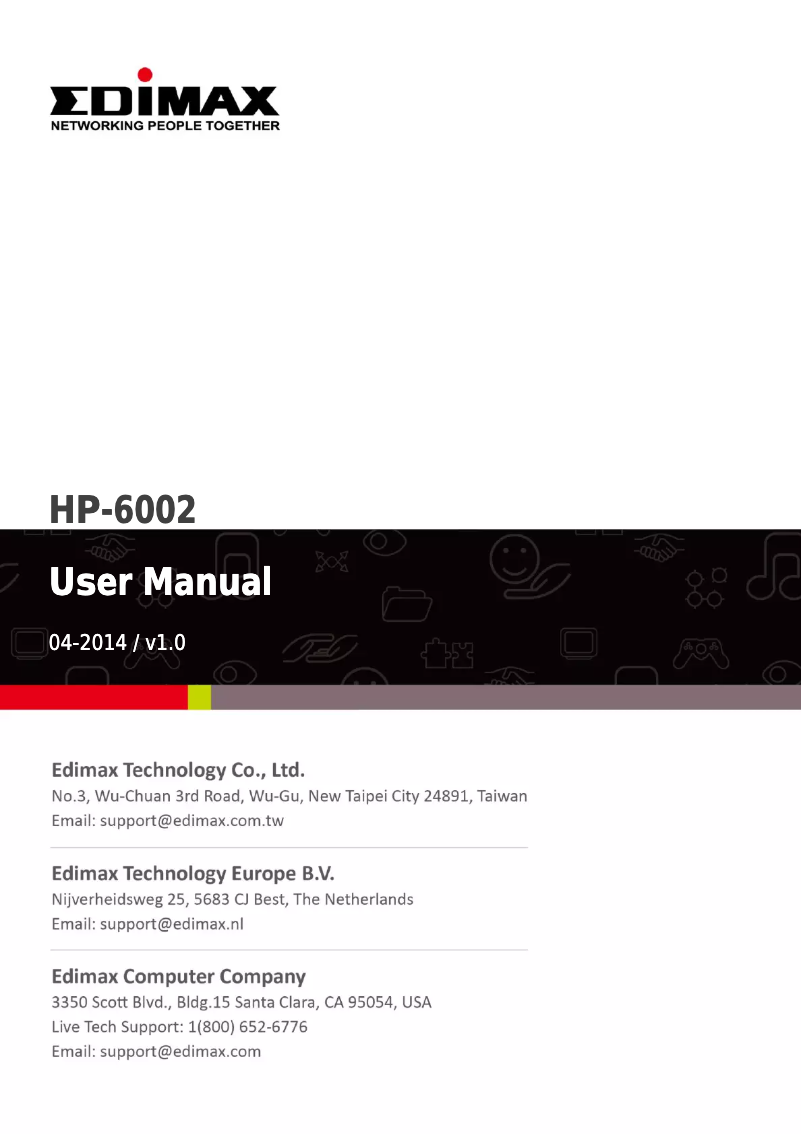 Imagen de la primera página del manual del dispositivo HP-6002K