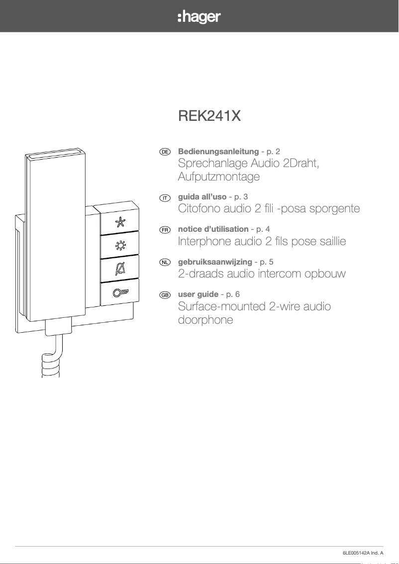 Página nº 1 - Manual de usuario Elcom REK241X