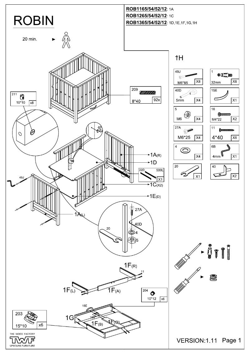 Imagen de la primera página del manual del dispositivo Robin