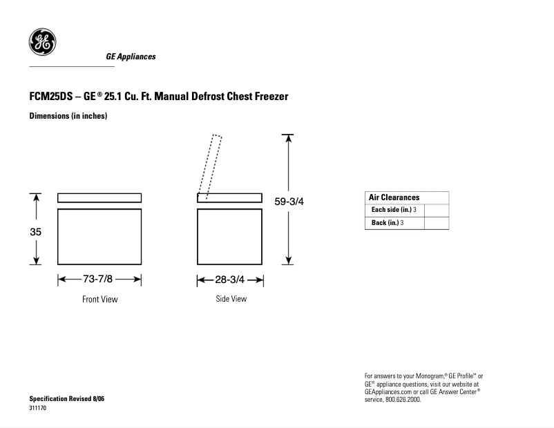 Imagen de la primera página del manual del dispositivo FCM25DSWH
