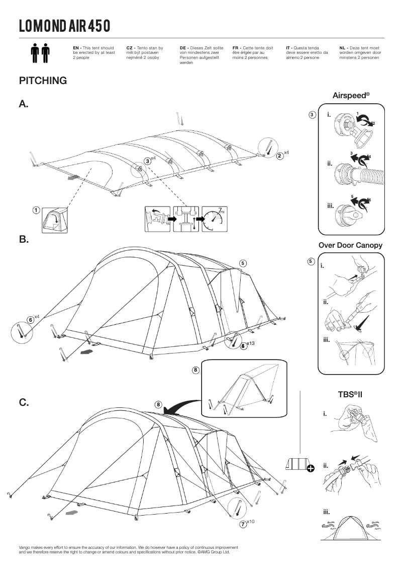 Página nº 1 - Manual de usuario Vango Lomond Air 450