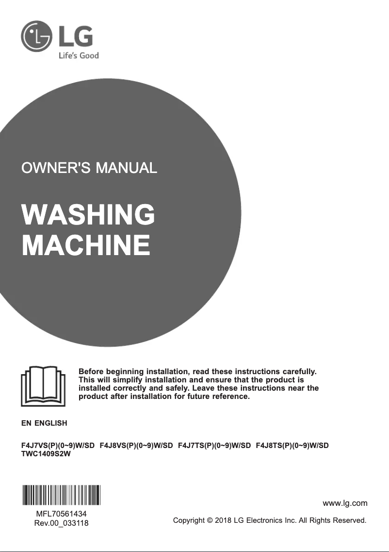 Página 1 del manual Manual de usuario LG TWC1409S2W
