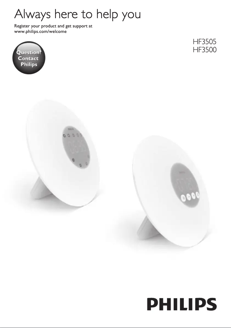 Página 1 del manual Manual de usuario Philips Wake-up Light HF3506