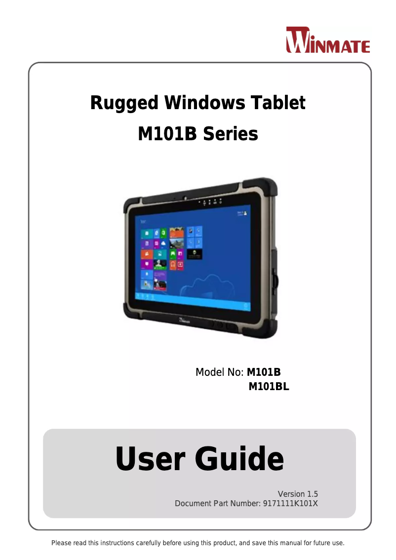 Imagen de la primera página del manual del dispositivo M101B