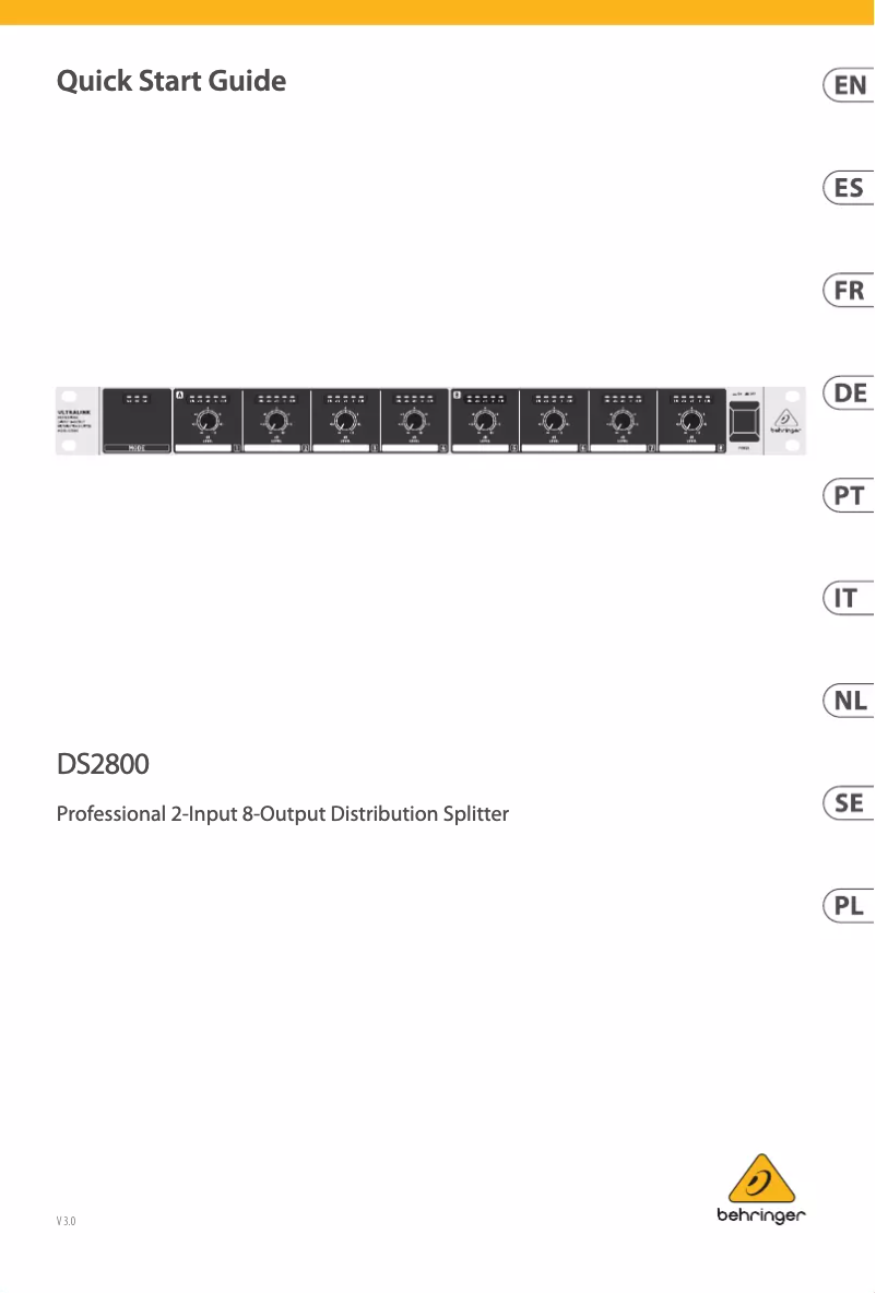 Página 1 del manual Manual de usuario Behringer Ultralink DS2800