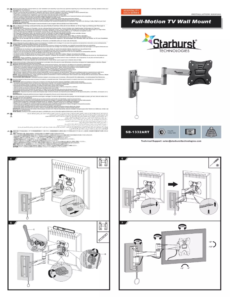 Página 1 del manual Manual de usuario Starburst SB-1332ART