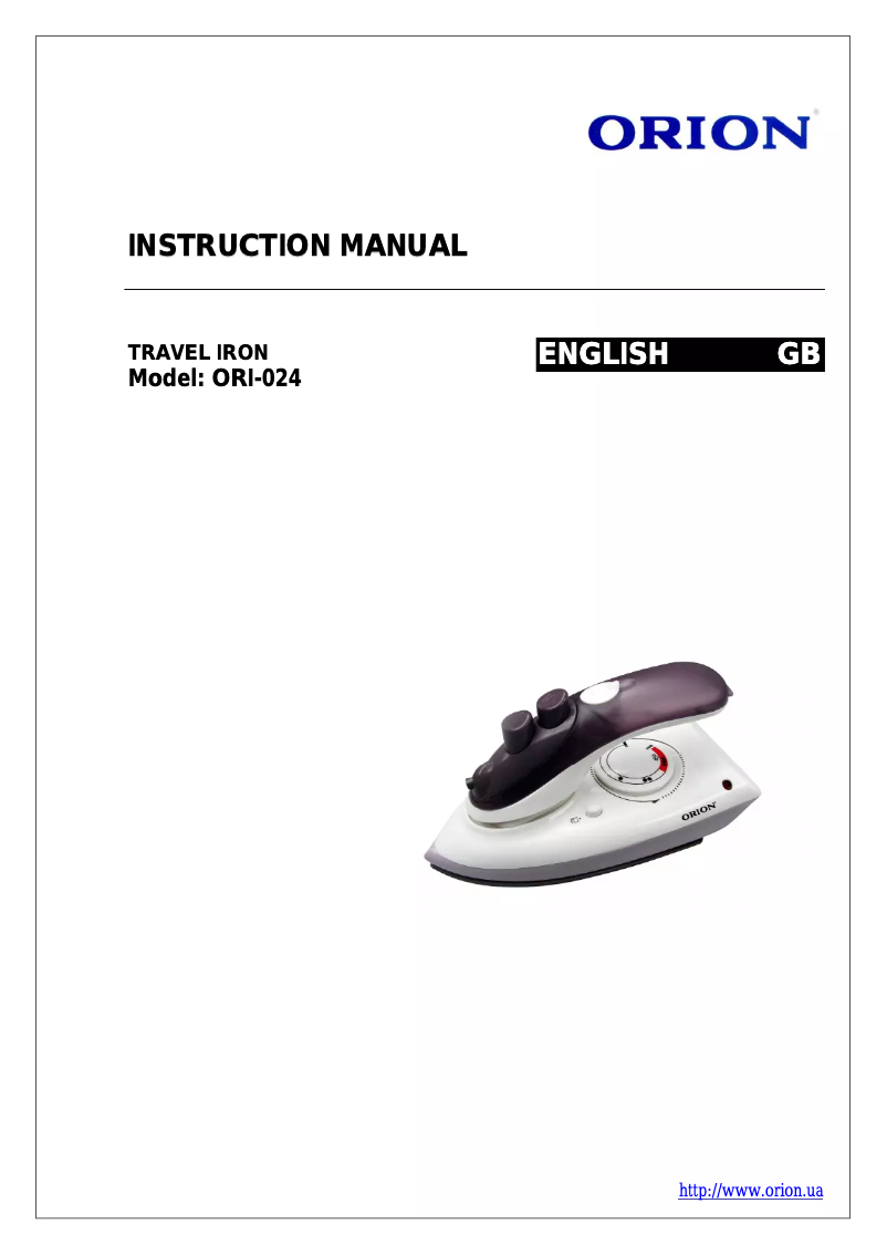 Imagen de la primera página del manual del dispositivo ORI-024