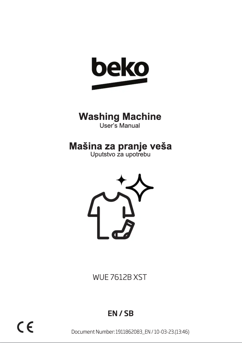 Imagen de la primera página del manual del dispositivo WUE 7612B XST