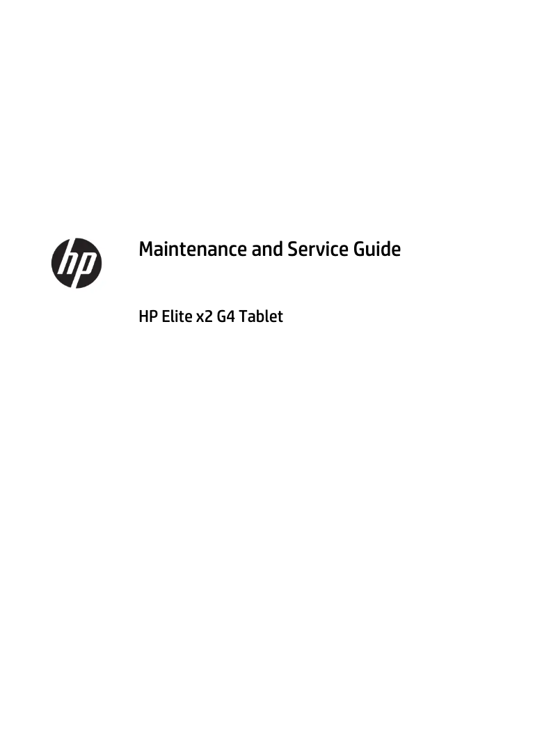 Página 1 del manual Manual de uso y mantenimiento HP Elite x2 G4