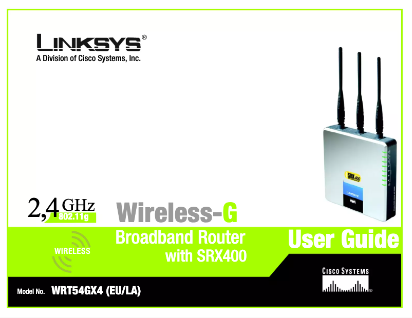 Página nº 1 - Manual de usuario Linksys WRT54GX4