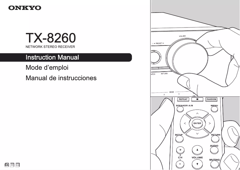 Imagen de la primera página del manual del dispositivo TX-8260