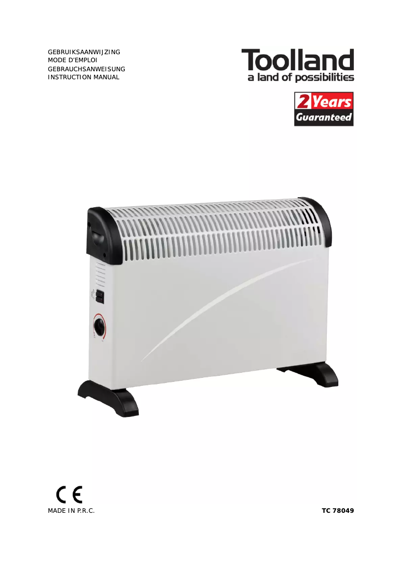 Página 1 del manual Manual de usuario Toolland TC78049