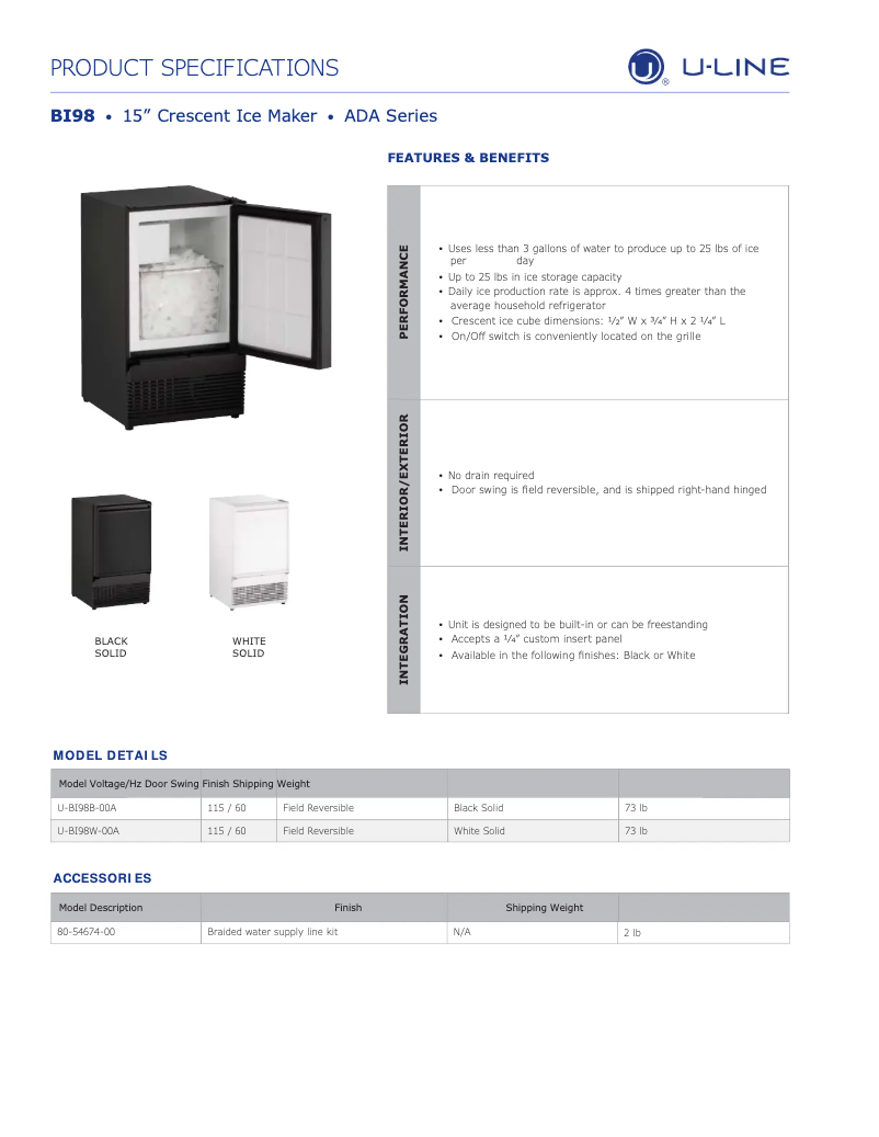 Imagen de la primera página del manual del dispositivo U-BI98