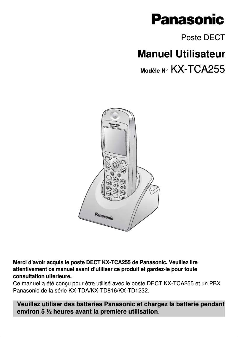Página 1 del manual Manual de usuario Panasonic KX-TCA255