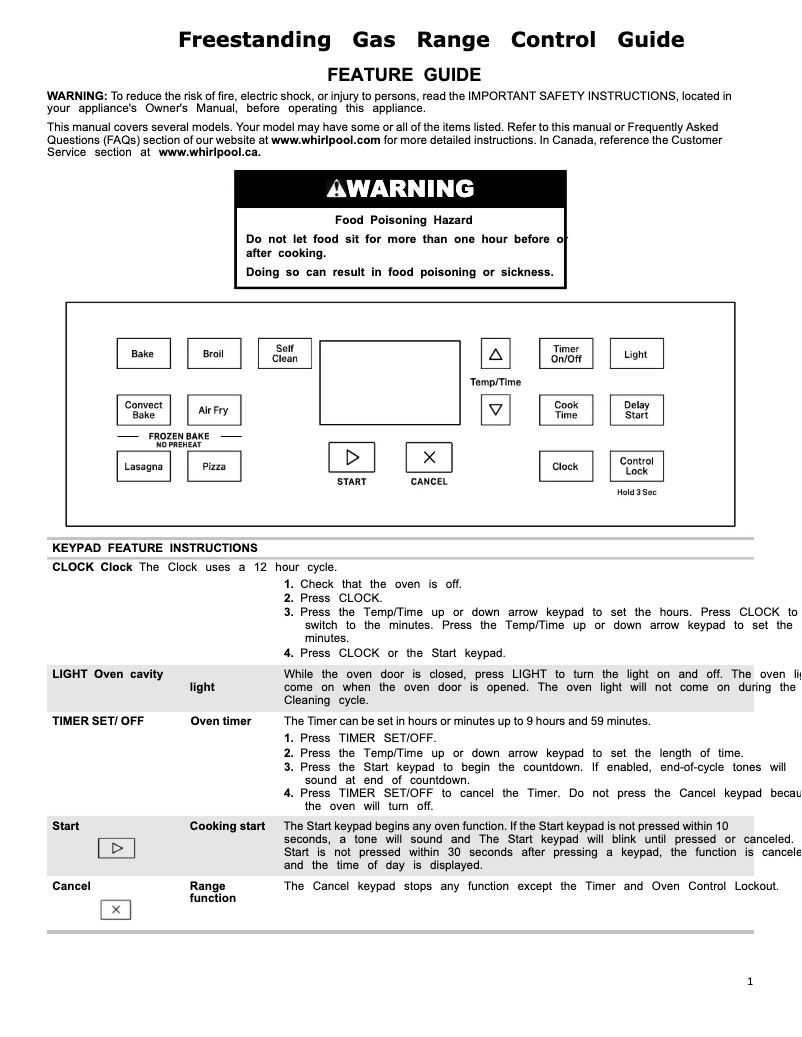 Imagen de la primera página del manual del dispositivo WFG550S0LB