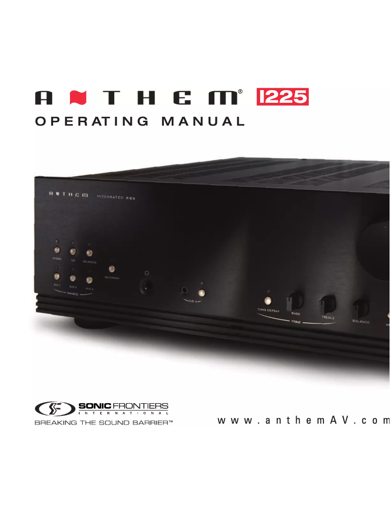 Imagen de la primera página del manual del dispositivo Integrated 225