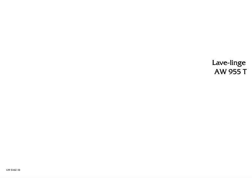 Imagen de la primera página del manual del dispositivo AW 955 T