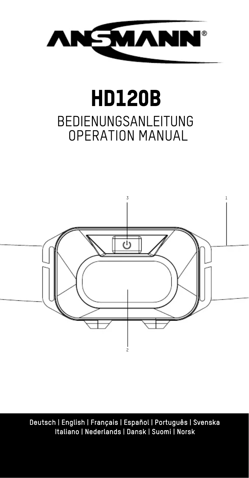 Página 1 del manual Manual de usuario Ansmann HD120B