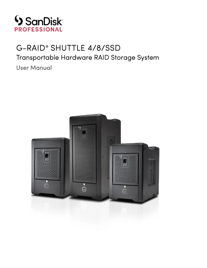 Página 1 del manual Manual de usuario Sandisk G-RAID SHUTTLE 4