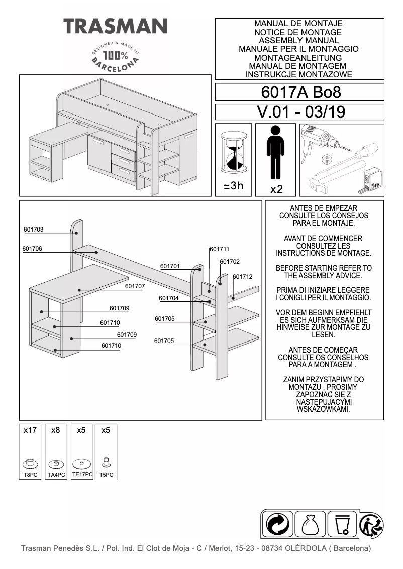 Imagen de la primera página del manual del dispositivo Girona