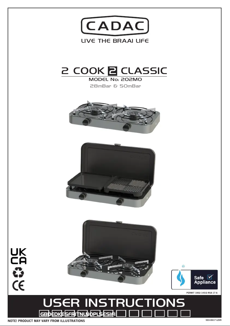 Página 1 del manual Manual de usuario Cadac 2-cook Classic