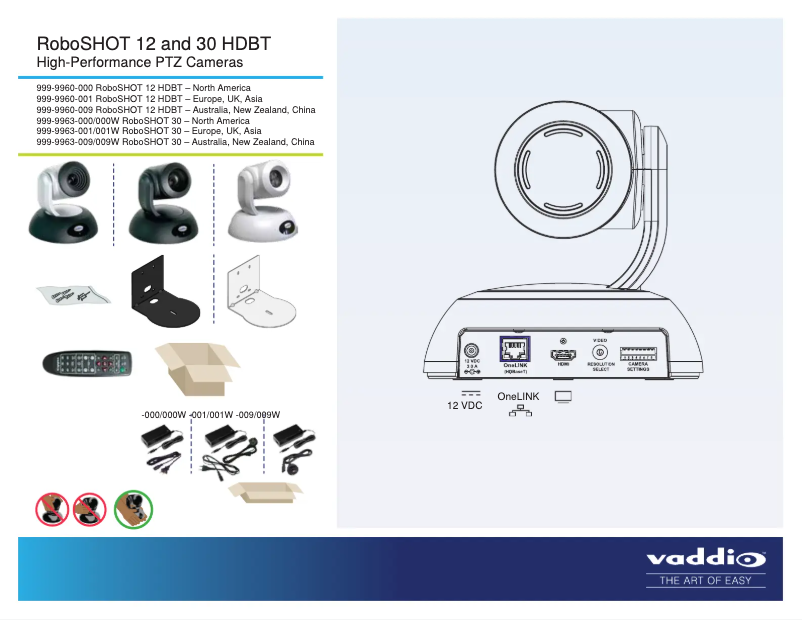 Página 1 del manual Manual de usuario Vaddio RoboSHOT 30 HDBT