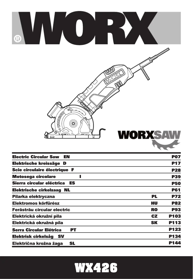 Página nº 1 - Manual de usuario Worx WX426