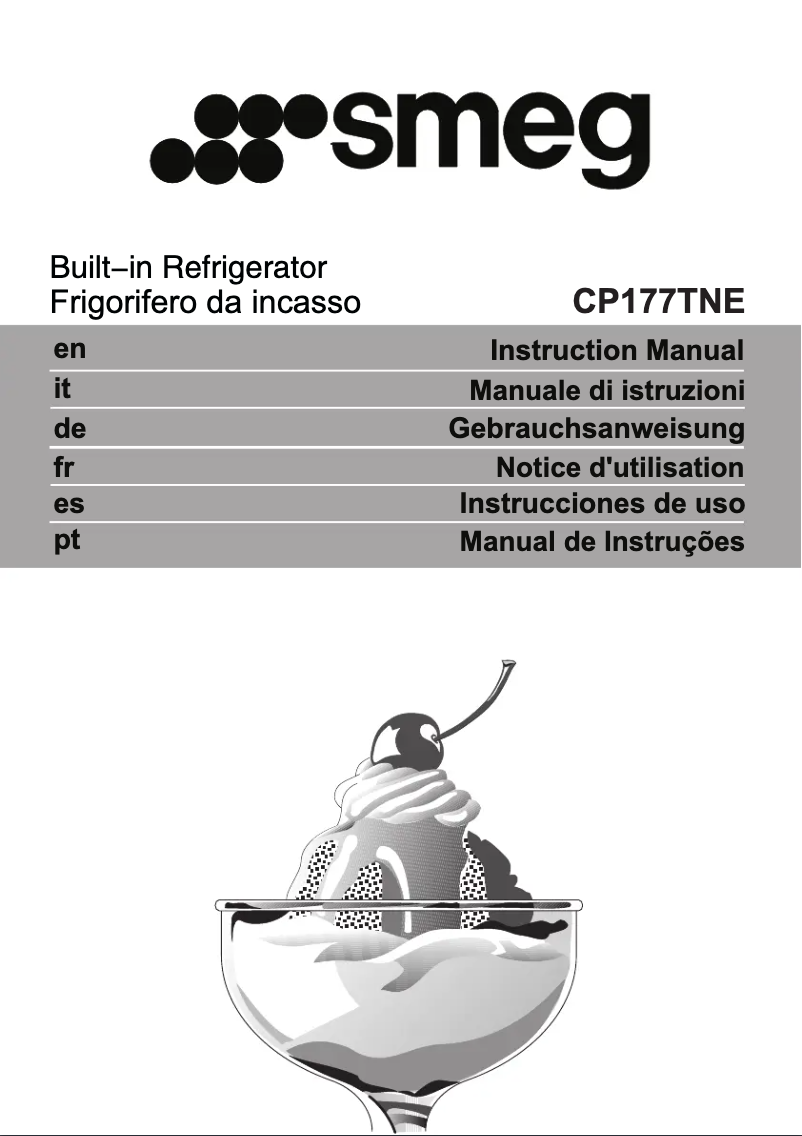 Página 1 del manual Folleto Smeg CP177TNE