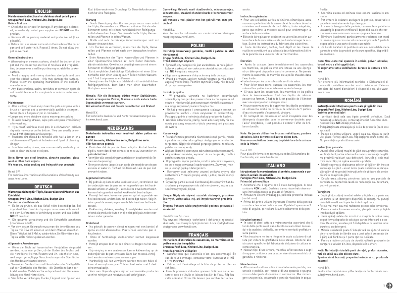 Página 1 del manual Manual de usuario Hendi 836309