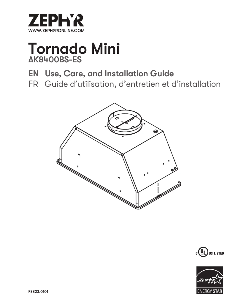 Imagen de la primera página del manual del dispositivo Tornado Mini AK8400BS-ES