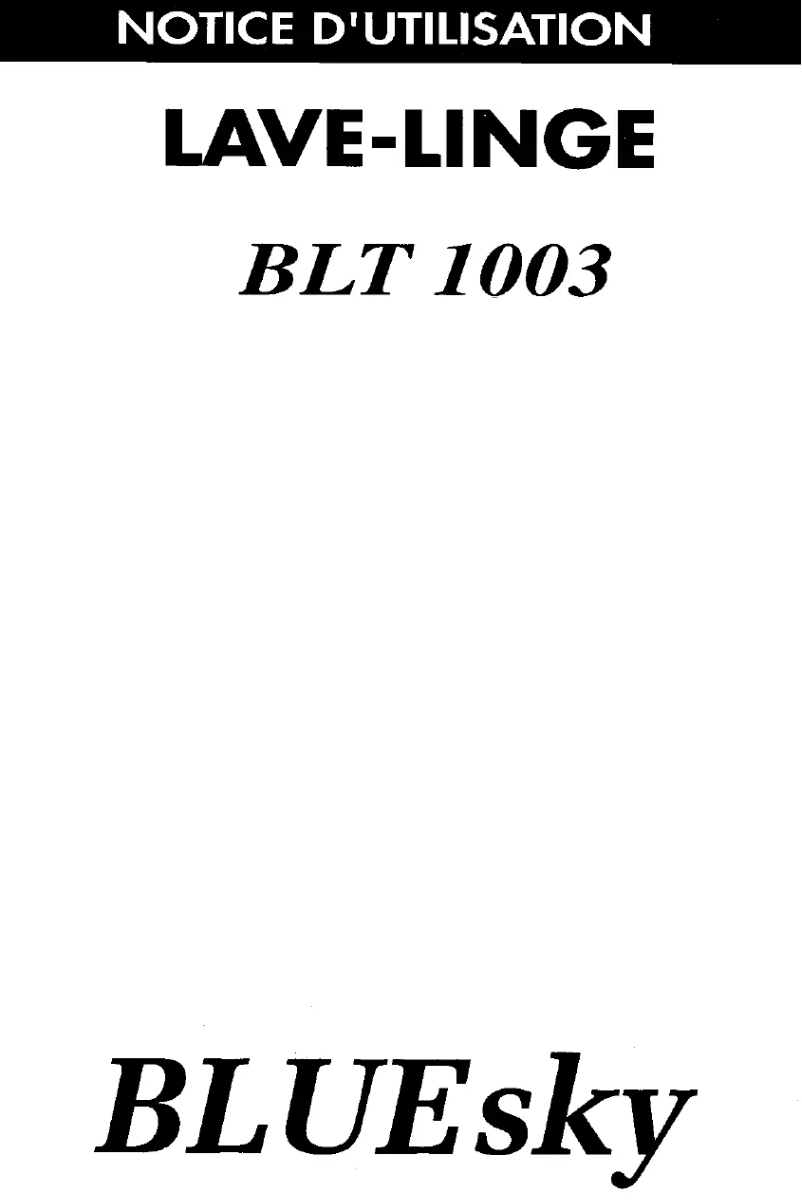 Página 1 del manual Manual de usuario Bluesky BLT 1003