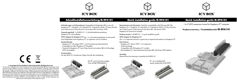 Imagen de la primera página del manual del dispositivo IB-RPA101