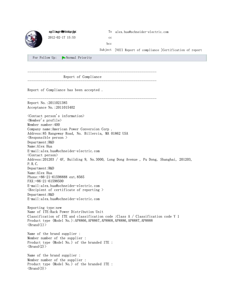 Página nº 1 - Manual de usuario APC AP8868