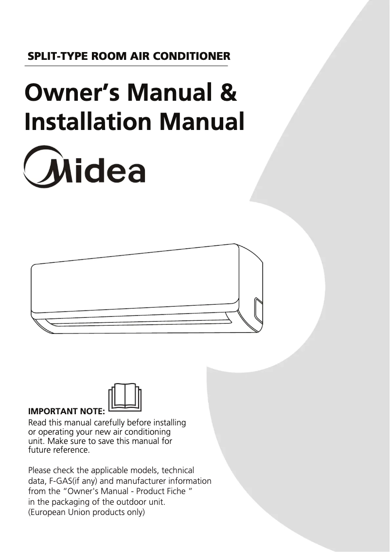 Página 1 del manual Manual de usuario Midea Apollo MFAB90HNNA/WA