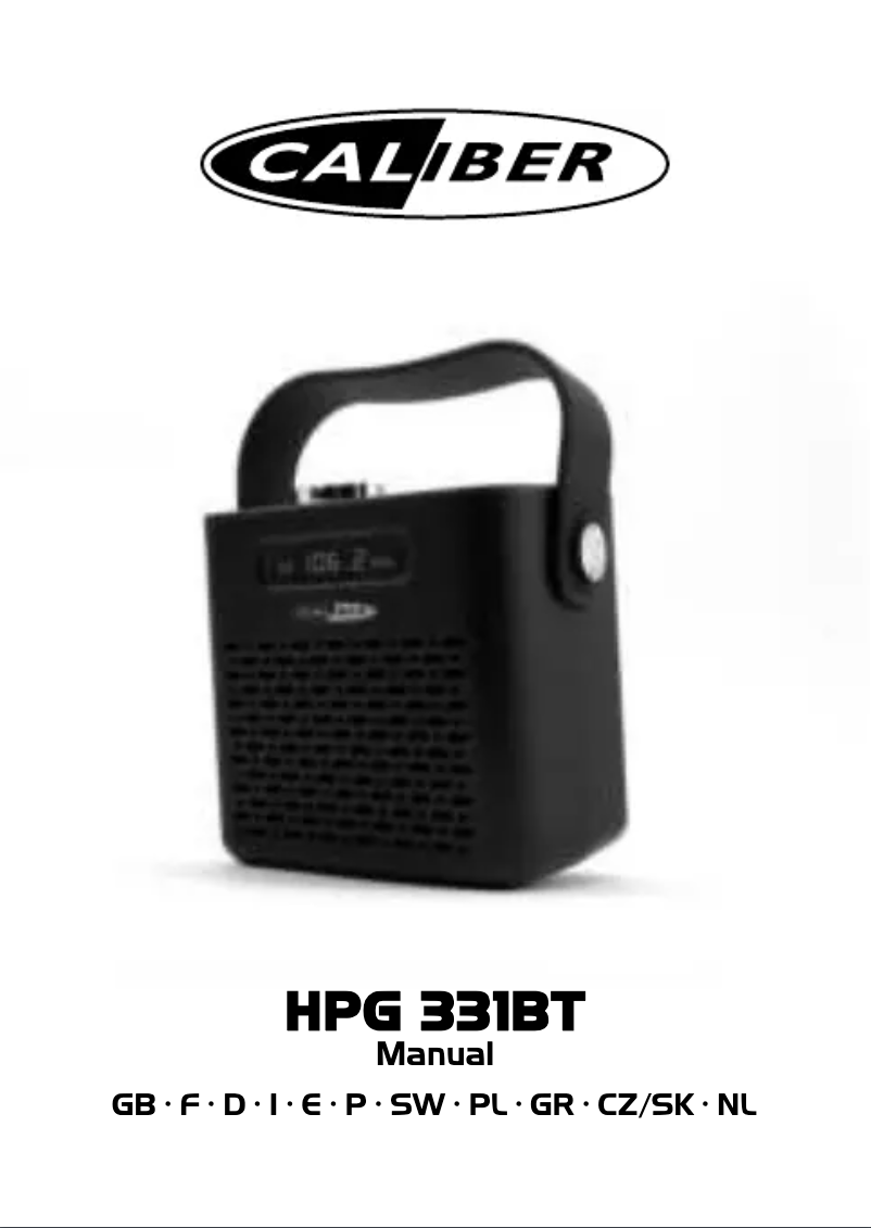 Página nº 1 - Manual de usuario Caliber HPG 331BT