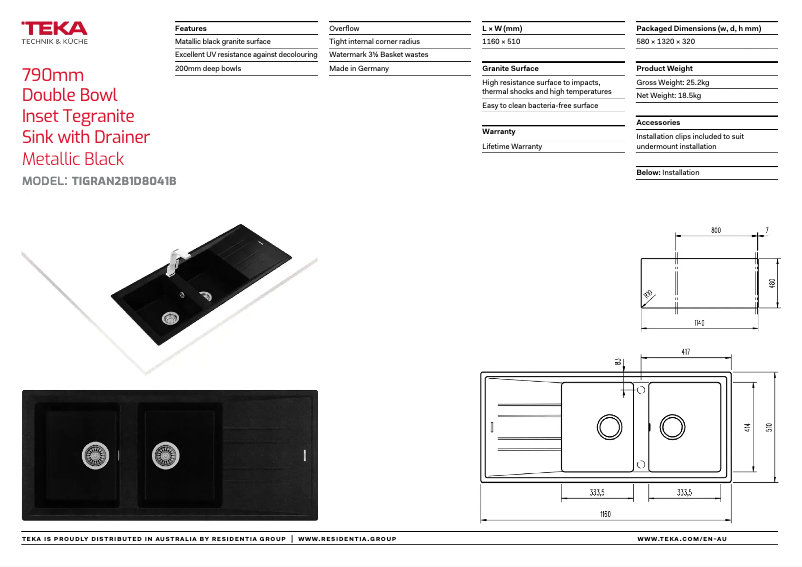 Imagen de la primera página del manual del dispositivo TIGRAN2B1D8041B