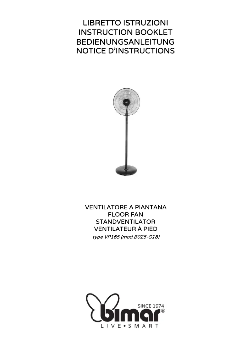 Imagen de la primera página del manual del dispositivo VP165