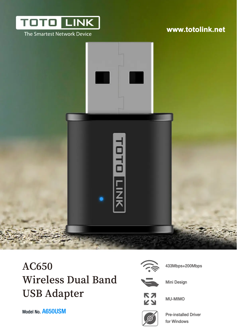 Página 1 del manual Manual de usuario Totolink A650USM