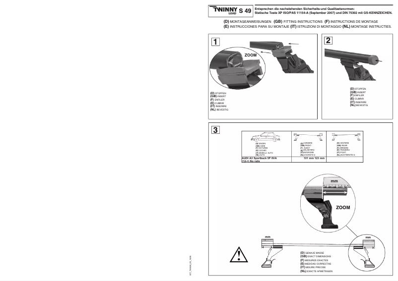 Página 1 del manual Manual de usuario Twinny Load S 49
