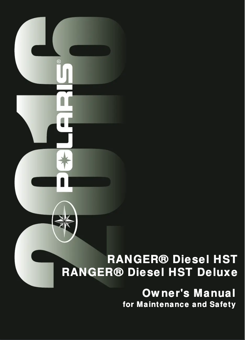 Página 1 del manual Manual de usuario Polaris Ranger Diesel HST (2016)
