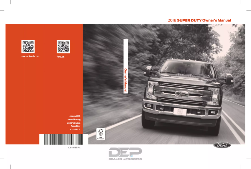 Página 1 del manual Manual de usuario Ford F-550 Super Duty (2018)