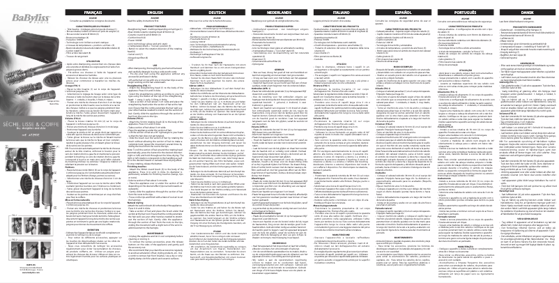 Página 1 del manual Manual de usuario BaByliss AS250E