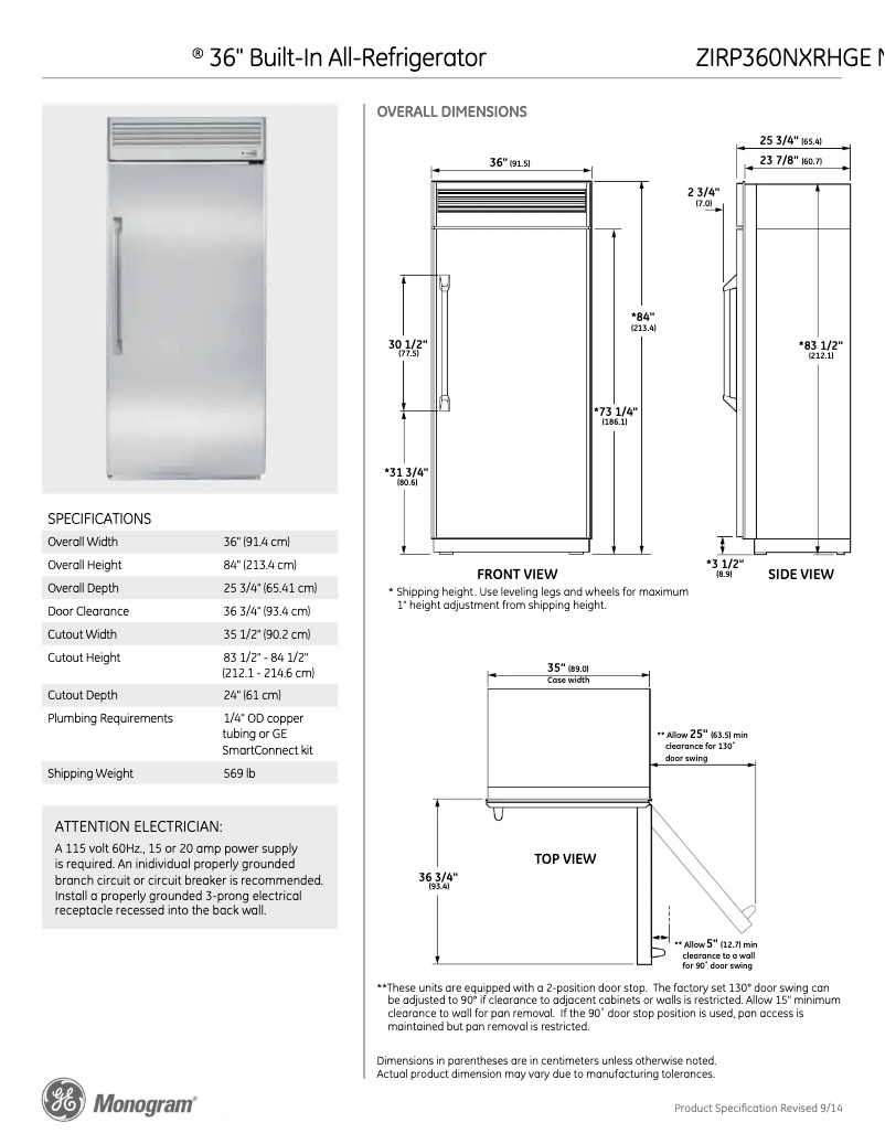 Imagen de la primera página del manual del dispositivo ZIRP360NXRH