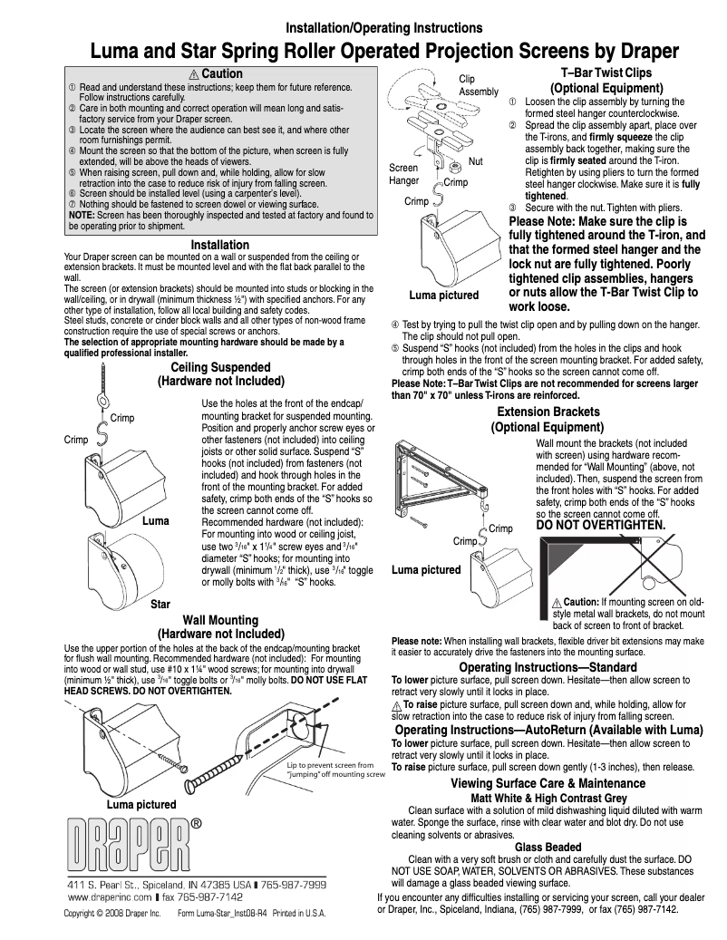 Imagen de la primera página del manual del dispositivo Luma 207003